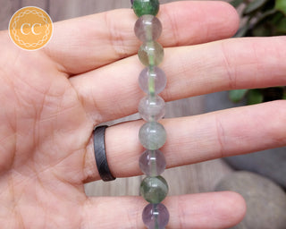 Fluorite 8mm Beaded Bracelet