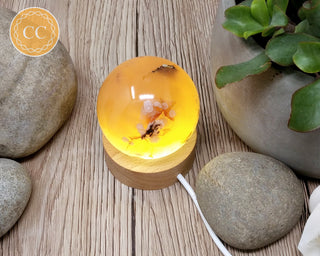 Light up Wooden Base Stand - 6cm