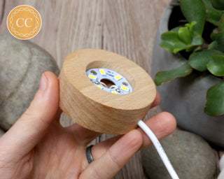 Light up Wooden Base Stand - 6cm