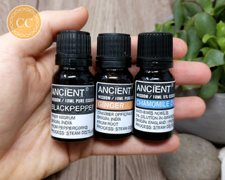Essential Oils for Muscle Aches & Pains - Ginger, Black Pepper & Chamomile