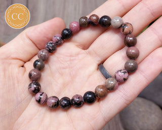 Rhodonite 8mm Beaded Bracelet