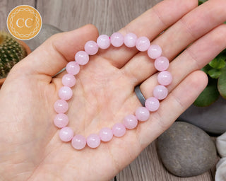 Rose Quartz 8mm Beaded Bracelet
