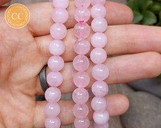 Rose Quartz 8mm Beaded Bracelet