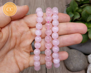 Rose Quartz 8mm Beaded Bracelet