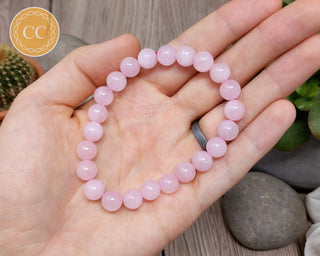 Rose Quartz 8mm Beaded Bracelet