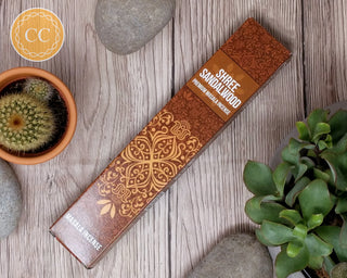 Shree Sandalwood Incense sticks on wooden background