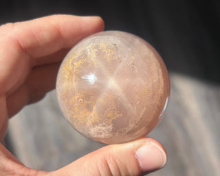 Star Rose Quartz Sphere #6