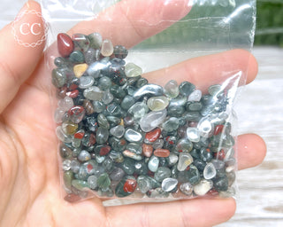 African Bloodstone Crystal Chips 50g