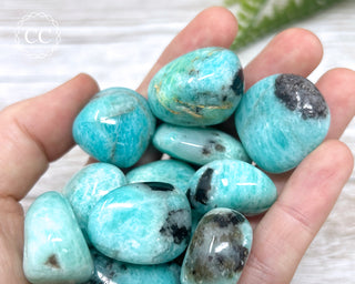 Amazonite & Smoky Quartz Tumbled Crystal