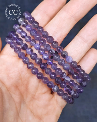 Amethyst 6mm Beaded Bracelets on hand