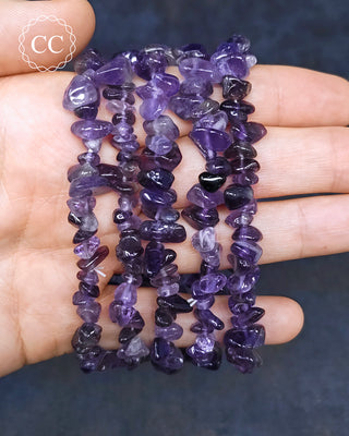 Amethyst Gemchip Bracelets in hand