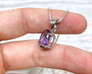 Amethyst Silver Necklace #5