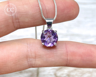 Amethyst Silver Necklace #6