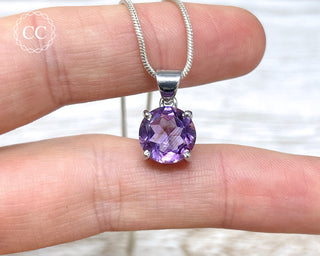 Amethyst Silver Necklace #6