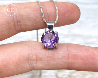 Amethyst Silver Necklace #6