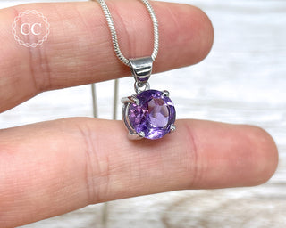 Amethyst Silver Necklace #6