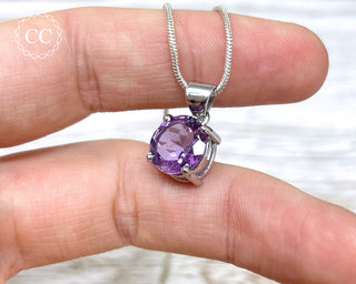 Amethyst Silver Necklace #6