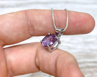 Amethyst Silver Necklace #6