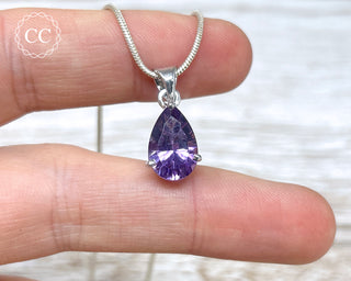 Amethyst Silver Necklace #7