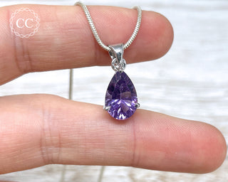 Amethyst Silver Necklace #7