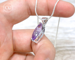 Amethyst Faceted Silver Necklace #2
