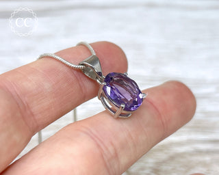 Amethyst Silver Necklace #5