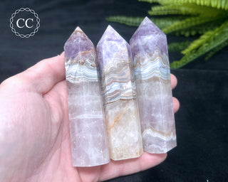 Amethyst with Agate Tower
