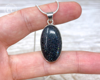 Andamooka Opal Silver Necklace #1
