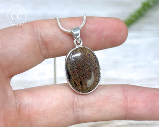Andamooka Opal Silver Necklace #2