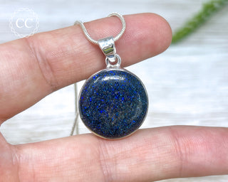 Andamooka Opal Silver Necklace #1