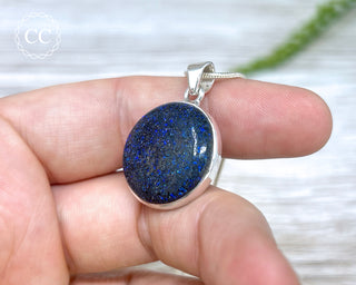 Andamooka Opal Silver Necklace #1