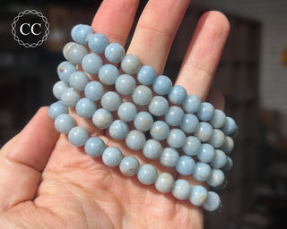 Angelite 8mm Beaded Bracelets on hand
