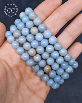 Angelite 8mm Beaded Bracelets on hand