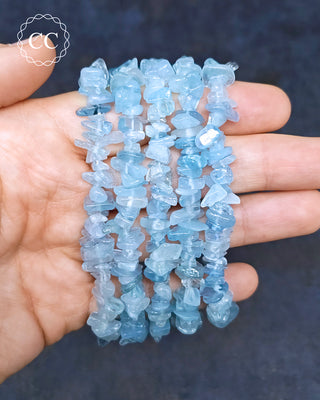 Aquamarine Gemchip Bracelet