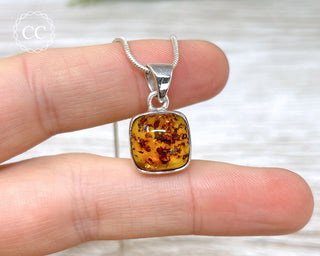 Baltic Amber Silver Necklace #1