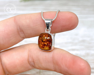 Baltic Amber Silver Necklace #1