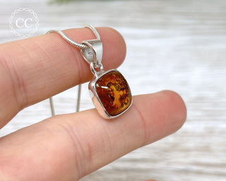 Baltic Amber Silver Necklace #1