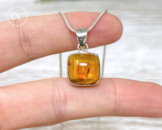 Baltic Amber Silver Necklace #2