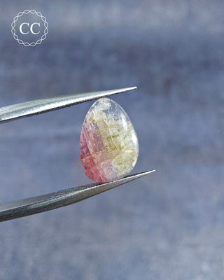 Bi Coloured Tourmaline Cabochon - Siberia #12