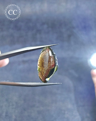 Bi Coloured Tourmaline Cabochon - Siberia #14