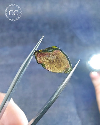 Bi Coloured Tourmaline Cabochon - Siberia #14