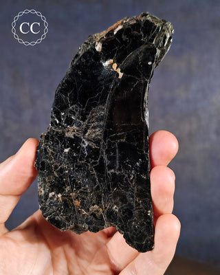Large Black Mica specimen is from the Silver Crater Mine in Cardiff, Ontario, Canada, also known as Biotite Mica. 