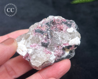Pink & Black Tourmaline in Quartz #2