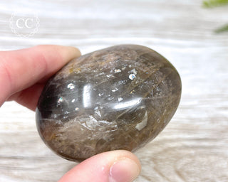 Black Moonstone Chunky Palm Stone #1