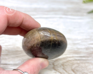 Black Moonstone Chunky Palm Stone #1