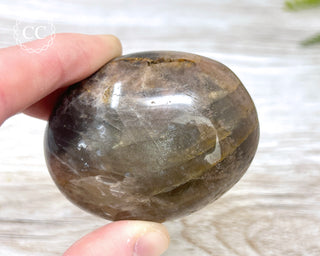 Black Moonstone Chunky Palm Stone #1