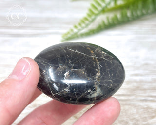 Black Moonstone Chunky Palm Stone #5