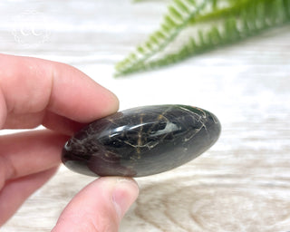 Black Moonstone Chunky Palm Stone #5