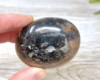 Black Moonstone Chunky Palm Stone #1