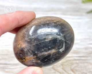 Black Moonstone Chunky Palm Stone #1